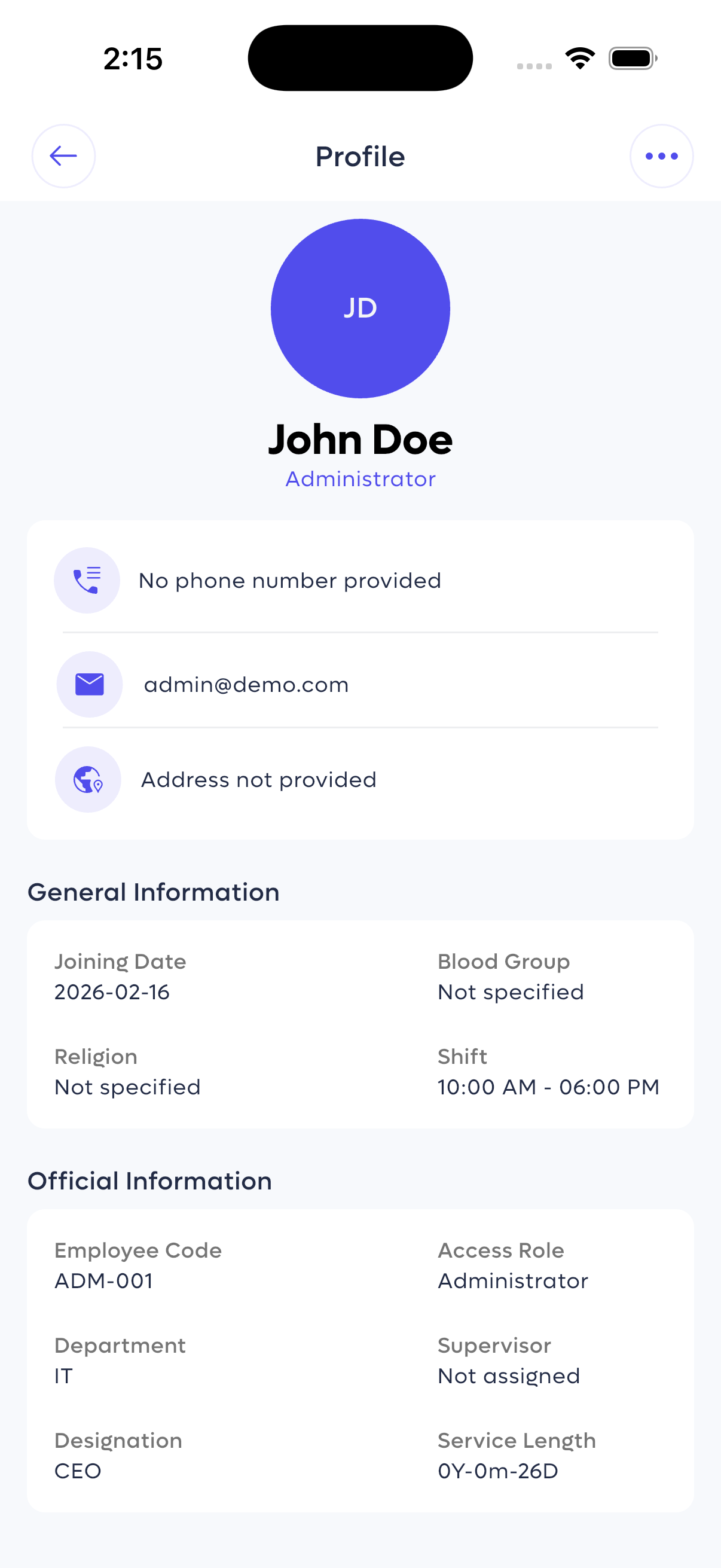 User Profile