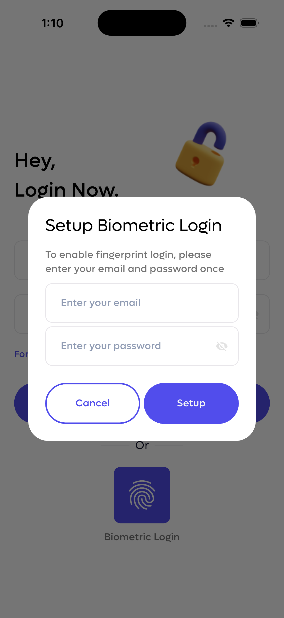 Setup Biometric