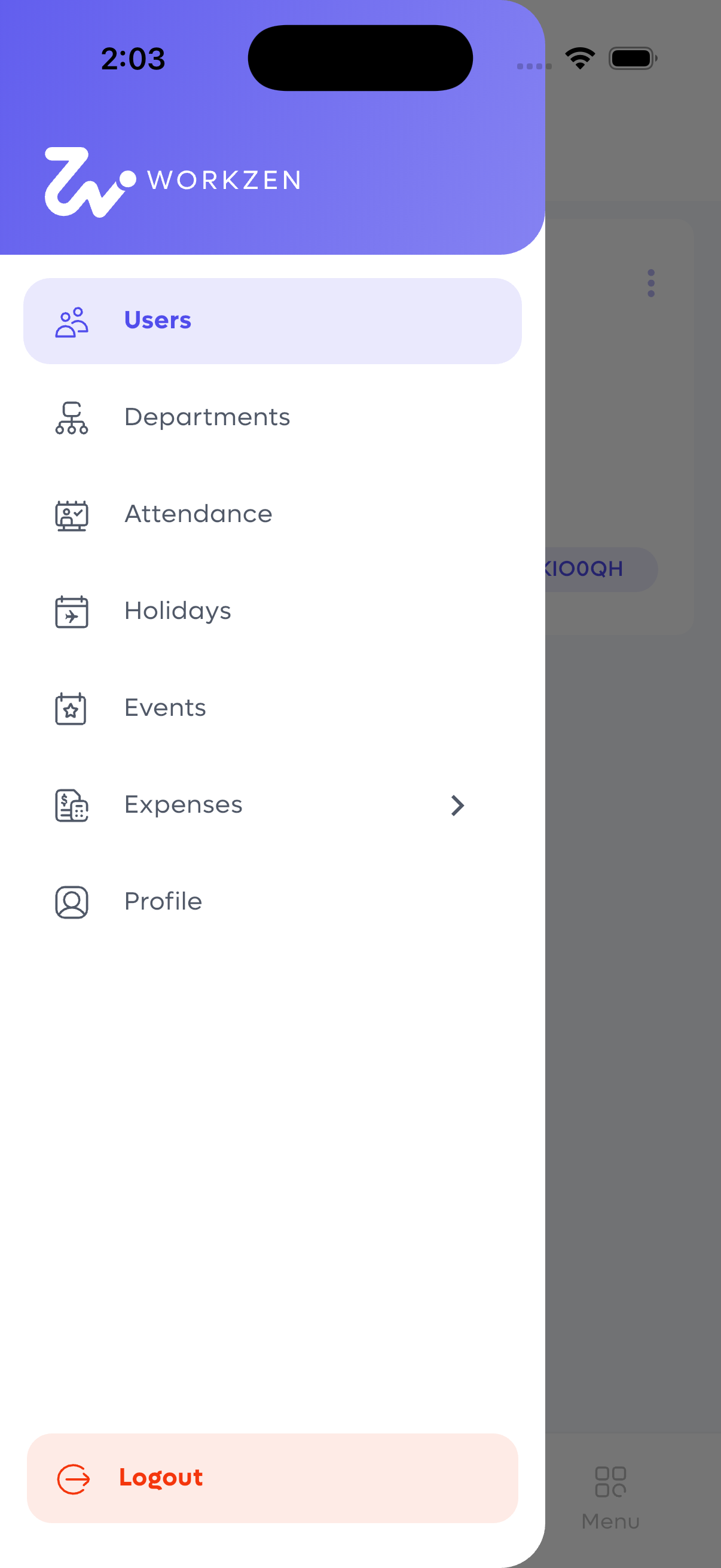 Sidebar Menu