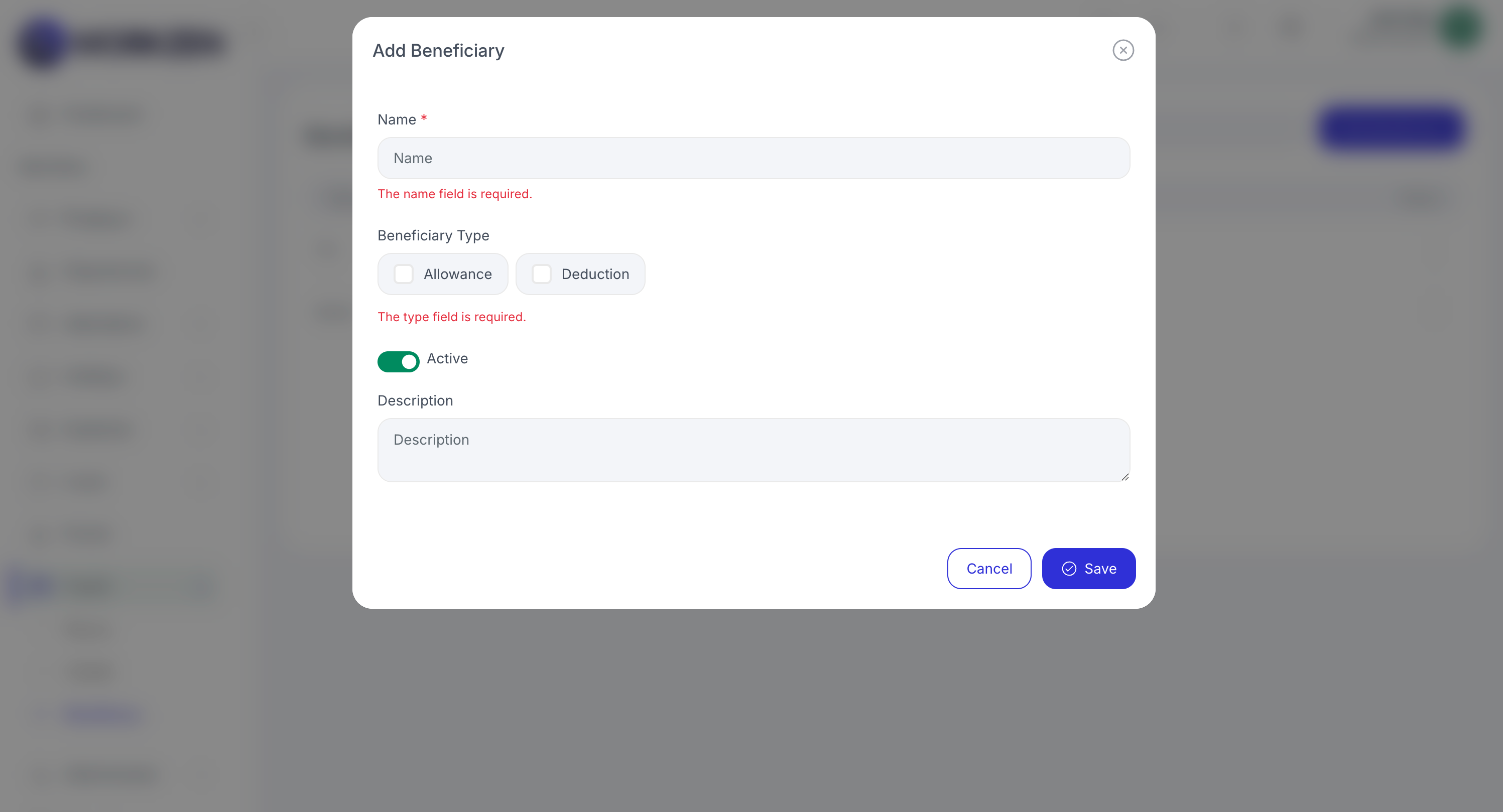 Add beneficiary
